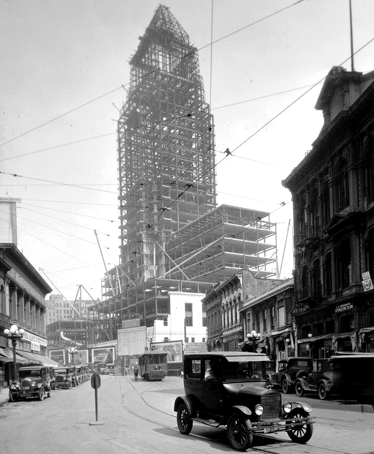 1928 Los Angeles City Hall Construction Auto Restoration, Modification and Service for Custom and Classic Hot Rods at Platinum Black in Huntington Beach, CA